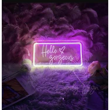 Imagem de Ulalaza Sinal de luz neon LED XOXO luzes noturnas operadas por USB sinal decorativo letreiro bar pub loja clube garagem casa festa decoração