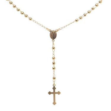 Imagem de VIRENZA Colar Cordao Terço Folheada Ouro 18k