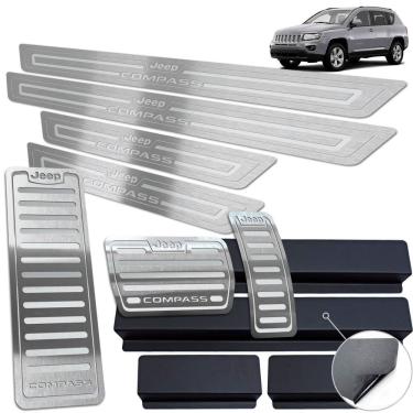 Imagem de Pedaleira Soleira Descanso Prata Jeep Compass 2012 A 2015
