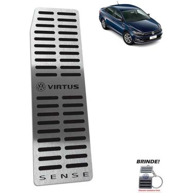 Imagem de Descanso de Pé Em Aço Inox gravação Em Preto Virtus Sense