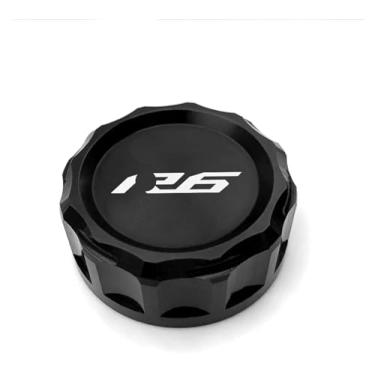 Imagem de Acessórios de motocicleta Tampa do reservatório de fluido da embreagem do freio traseiro compatível com Y&AMAHA YZFR6 YZF-R6 YZF R6 2010-2023 2022 2021 2020 2019 (preto)