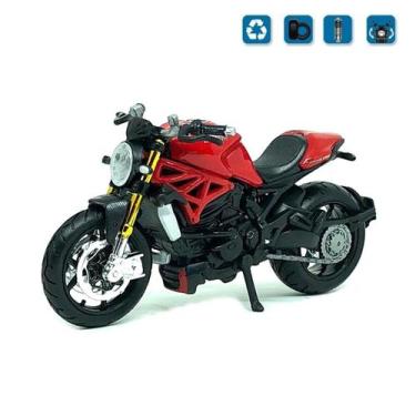 Imagem de Miniatura Moto Ducati Monster 1200S 1/18 Vermelha Maisto 35300