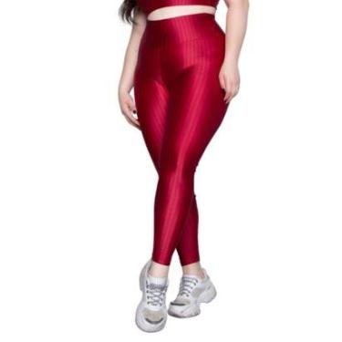 Imagem de Calça Legging Plus Size New Zig 3D Bella Fiore Poliamida Cós Alto Academia Moda Fitness Musculação-Feminino
