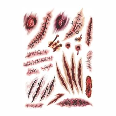 Imagem de Kit 20 Tatuagens Temporárias de Cicatriz — Realismo para Fantasias e Cosplay!