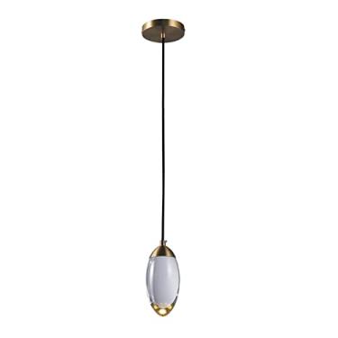 Imagem de Lustre de cristal pós-moderno, luz de luxo, todo em cobre, pequeno lustre criativo, cabeceira de quarto, minimalista, restaurante, luminária suspensa, adequado para pub, quarto