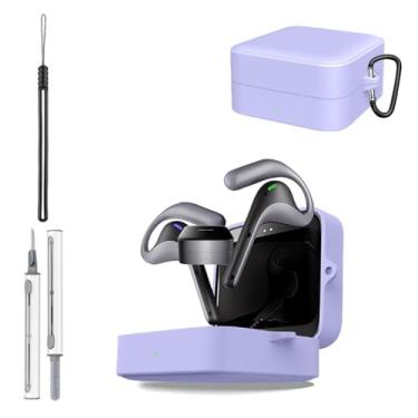 Imagem de Capa para Timekettle W4 Pro, capa protetora de silicone para fones de ouvido Timekettle W4 Pro, capa de corpo inteiro à prova de choque com proteção contra arranhões, com chaveiro, cordão e kit de