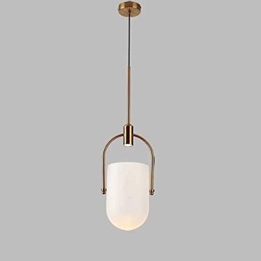 Imagem de YQSLQZZ Luminária pendente de vidro pós-moderna, luminária de lustre de sala de jantar dourada de meados do século, 3000 K - Luzes de teto penduradas em ilha de cozinha com luz quente, para corredor e