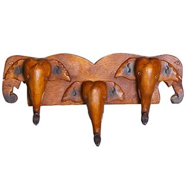 Imagem de Cabide montado na parede em relevo ganchos para casacos de parede para sala de estar cabides criativos cabides de porta do sudeste da Ásia