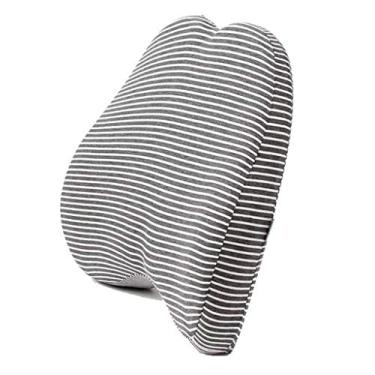 Imagem de Travesseiro lombar para carro - travesseiro pequeno para dormir listrado artefato cervical (cor: D) (D)