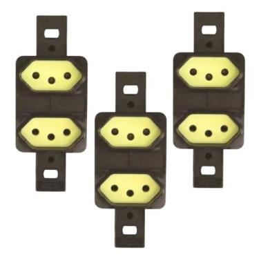 Imagem de Kit 3 Tomada Dupla S/placa 10a 054336 Pial 250V