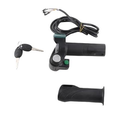 Imagem de Kit de alça do acelerador de bicicleta elétrica Aperto de controle de velocidade com chave de bloqueio de exibição de tensão em tempo real Universal para bicicletas elétricas
