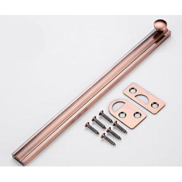 Imagem de SUYA Trava deslizante oculta de 90/180 graus, parafuso de superfície de latão sólido de 20 cm em cobre antigo, trava elegante e segura para portas francesas/cercas de madeira/portões/armários ou