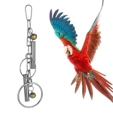 Imagem de DONGKER Brinquedo giratório de periquito, gaiola de pássaro de aço inoxidável, para periquito, periquito, cacatua cinza africana