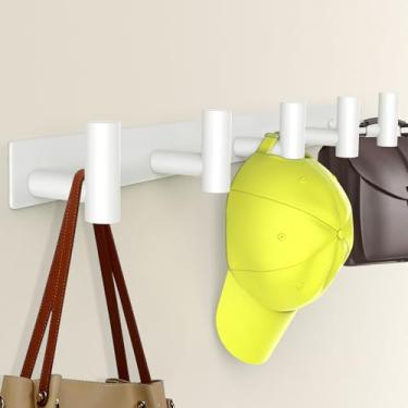 Imagem de VINHOLD Cabide montado na parede - 5 ganchos, ganchos de parede de aço inoxidável resistente para bolsa de casaco, cabide de chapéu, cabide, cabide, cabide, cabide, toalha, banheiro, entrada, cozinha