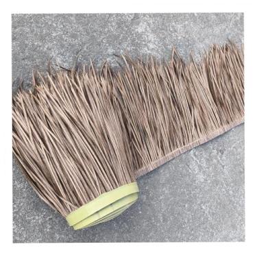 Imagem de Rolo de palha de simulação, palha de plástico para telhados palha artificial palha falsa casa de fazenda cabine gazebo decoração telhas de palha retardantes de chamas, material PE (amarelo f, 0,5 x 20