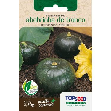 Imagem de Sementes Abobrinha Redonda de Tronco Verde 2,50 gramas Saborosa Cozinha Salada