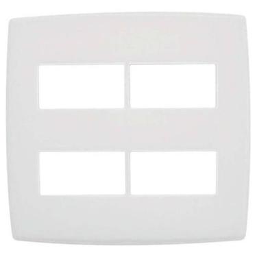 Imagem de Placa 4x4 4 Modulos Distanciados Pial Plus Branca