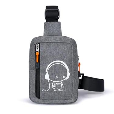 Imagem de Bolsa tiracolo masculina, bolsa de ombro, multifuncional, antirespingos, para homens, Cinza, Large, Lx06-b-00301-cinza