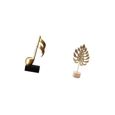 Imagem de Fenteer Escultura Criativa de Resina E Folha de Metal, Enfeite de Mesa Abstrato, Peça Central para Mesa, Lareira, Festa, Decoração de Casa, Presente