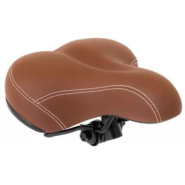 Imagem de Selim de Bicicleta Confortável Vintage Marrom com Dupla Mola – Selim de Turismo PU