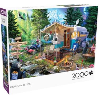 Imagem de Buffalo Games - Mountain Retreat - Quebra-cabeça desafiador de 2000 peças para adultos perfeito para noites de jogos - Tamanho final 97 x 66 cm