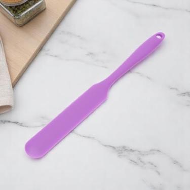 Imagem de Generic Espátula de silicone, tamanho grande, lavável na lava-louças, silicone, roxo escuro, 24 x 2,3 cm