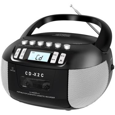 Imagem de Combinação de leitor de CD e cassete Sunoony Boombox com rádio AM/FM