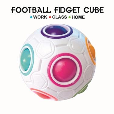 Imagem de Football Fidget Cube Jogo Quebra Cabeça Infantil 12 Buracos