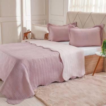 Imagem de Kit Cobre Leito Queen Ultra Lisse Lisa New 230x250cm Mauve
