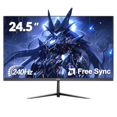 Imagem de ZZA Monitor curvo de 24,5 polegadas, FHD 1920 × 1080P 240Hz, 120% sRGB, design de moldura ultrafina, luz azul baixa e sem cintilação, monitor de computador para casa, escritório, jogos (HDMI, VGA