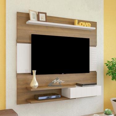 Imagem de Painel Com Suporte Tv 55" Multimóveis Cr45161 Pinho/Off White Pinho/Off White