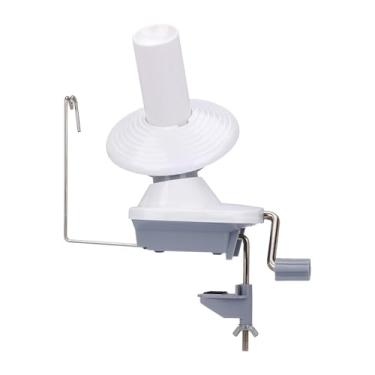 Imagem de rockible Enrolador manual de fios, suporte para novelos de lã, dispensador de fios multiuso com alça para entusiastas de tricô de novelos