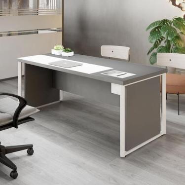 Imagem de Escrivaninha Mesa Escritório Diretor 200cm com Caixa de Tomadas e Port