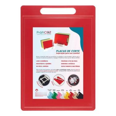 Imagem de Tábua Placa De Corte Polietileno Canal 25X35Cm