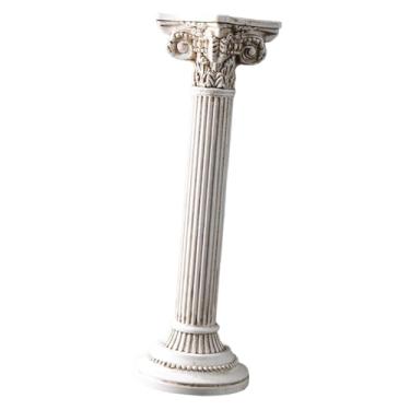 Imagem de Ｂｅｓｇａ Estátua de Coluna Romana, Estatueta de Coluna Grega, Presente, Escultura de Romana, Estátua Grega para Decoração de Mesa de Casamento em Pátio, Branco