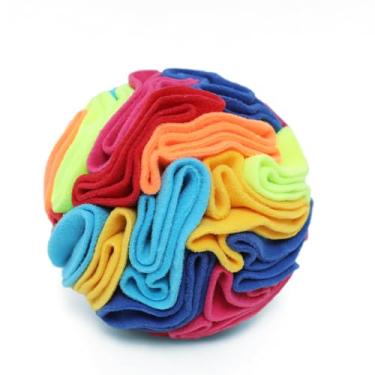Imagem de kmirepa Bola de Snuffle – Bola de Snuffle para cães pequenos, brinquedos interativos para mantê-los ocupados, brinquedo de quebra-cabeça com bolsa de armazenamento, lavável na máquina