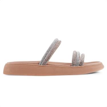 Imagem de Sandália Papete Moleca Strass Feminina
