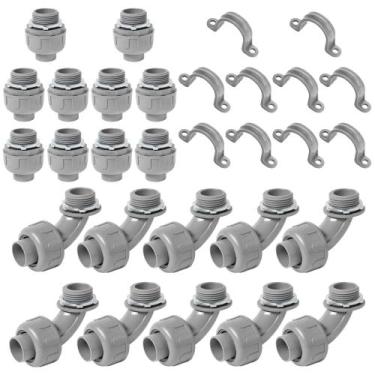 Imagem de (Pacote com 30) Encaixe de conduíte elétrico de PVC Yariwiz de 1 poleg