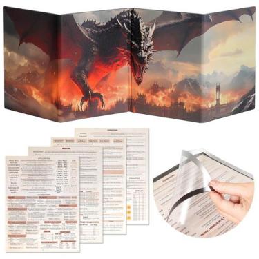 Imagem de Tela DM Grajar DND 5e personalizável com 4 painéis A4 com bolsos