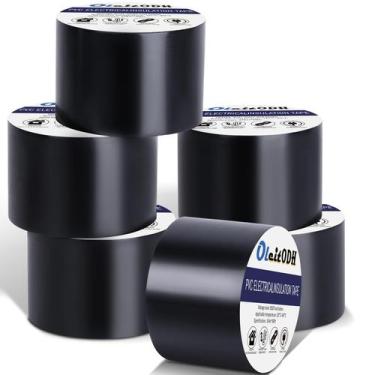 Imagem de Fita isolante Oleitodh Black Waterproof 2cm x 20m (6 rolos)