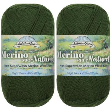 Imagem de JubileeYarn Fio Merino Au Naturel - 50 g/novelo fino de lã merino não superwash - Coupe De Fleurs - 2 novelos