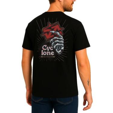 Imagem de Camisa Cyclone Skull Roses Metal, Preto, 5G