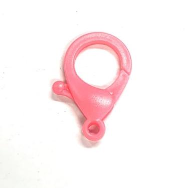 Imagem de Fecho Lagosta ABS 3.5 mm Rosa Fluorescente – Pacote com 10 peças – Aviamentos para Bolsas, Artesanato e Bijuterias