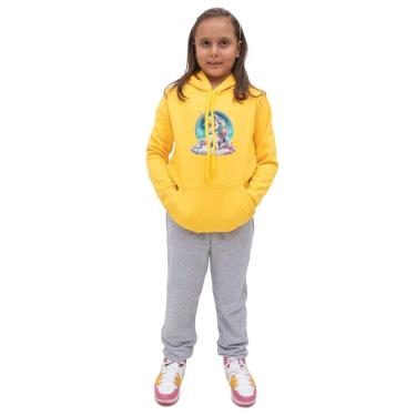 Imagem de Conjunto Infantil Longo Menina Blusa Manga Longa Estampa de Unicornio e Calça Moletom Confortavel