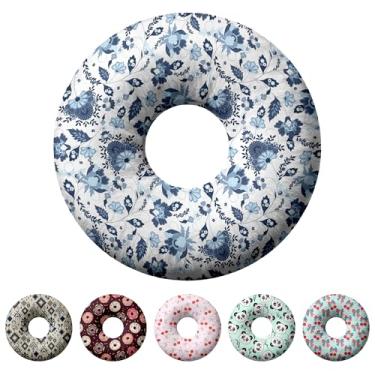 Imagem de Travesseiro de piercing de orelha para dormir de lado, travesseiros com furos para dor de ouvido, travesseiro de donut para adultos, CNH, alívio de dor de ouvido, almofada de pressão e orifício no