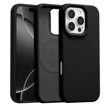 Imagem de UCASONG Capa magnética para iPhone 16E de 6,1 polegadas, capa de silicone líquido premium, [compatível com Magsafe] [forro de microfibra macio antiarranhões], capa de telefone fina e à prova de choque