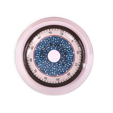 Imagem de Temporizador de cozinha em forma de limão, temporizador mecânico magnético de 60 minutos, caixa de metal, design de pires, despertador de cozinha sem necessidade de bateria (laranja, rosa)