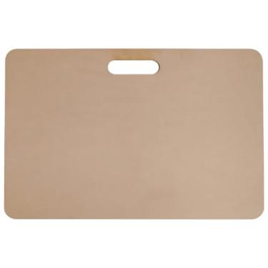 Imagem de LUMINFLY Placa de artesanato portátil para cerâmica com alça, placa de gesso MDF para escultura em argila, leve, perfeita para projetos de arte DIY, fácil de limpar