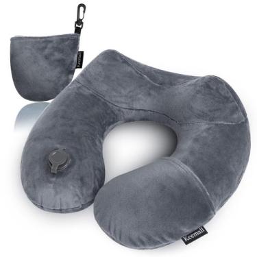 Imagem de Almofada de pescoço de viagem inflável Keemall para aviões