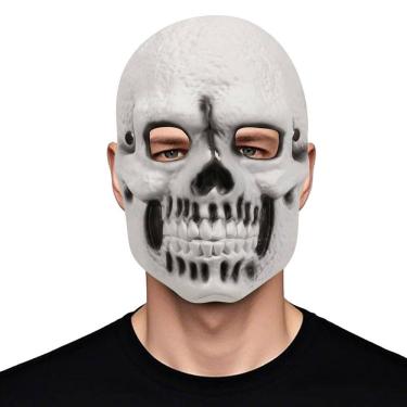 Imagem de Máscara de caveira, espuma de poliuretano, meio rosto, Halloween, cosplay leve